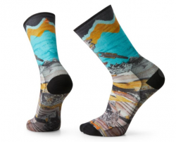 U'S Bike Zero Cushion Wolf Print Crew Socks