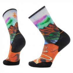 U'S Trail Run Targeted Cushion Singletrack Print Crew Socks