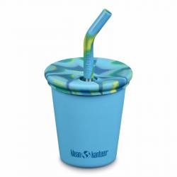 Kid Kanteen Kid Steel Cup (Kid Straw Lid), 296ml/10oz, Hawaian Ocean