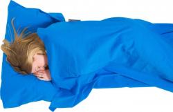 Cotton Sleeping Bag Liner, Rectangular, Blue