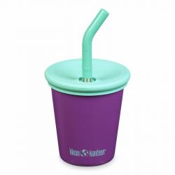 Kid Kanteen Kid Steel Cup (Kid Straw Lid), 296ml/10oz, Sparkling Grape