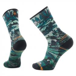 U'S Hike Light Cushion Campground Print Crew Socks
